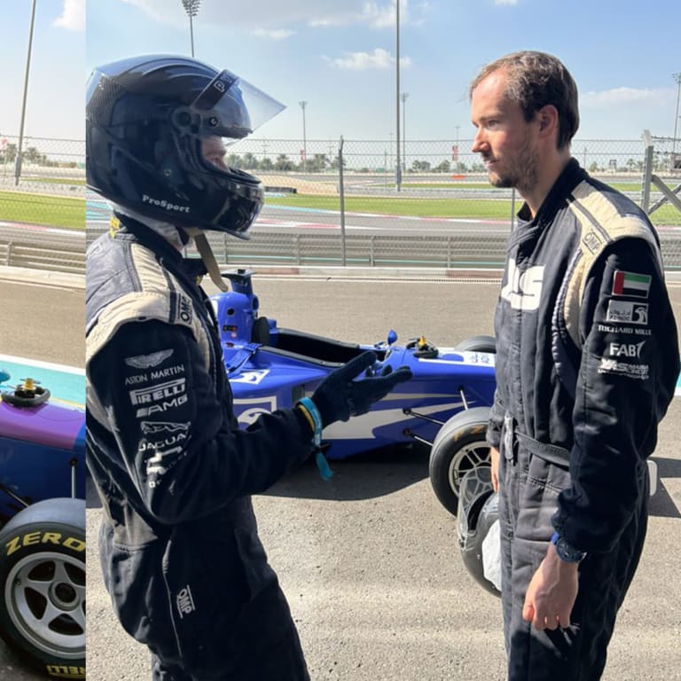 WATCH: Daniil & Andrey go for a spin in Abu Dhabi 🏎️💨